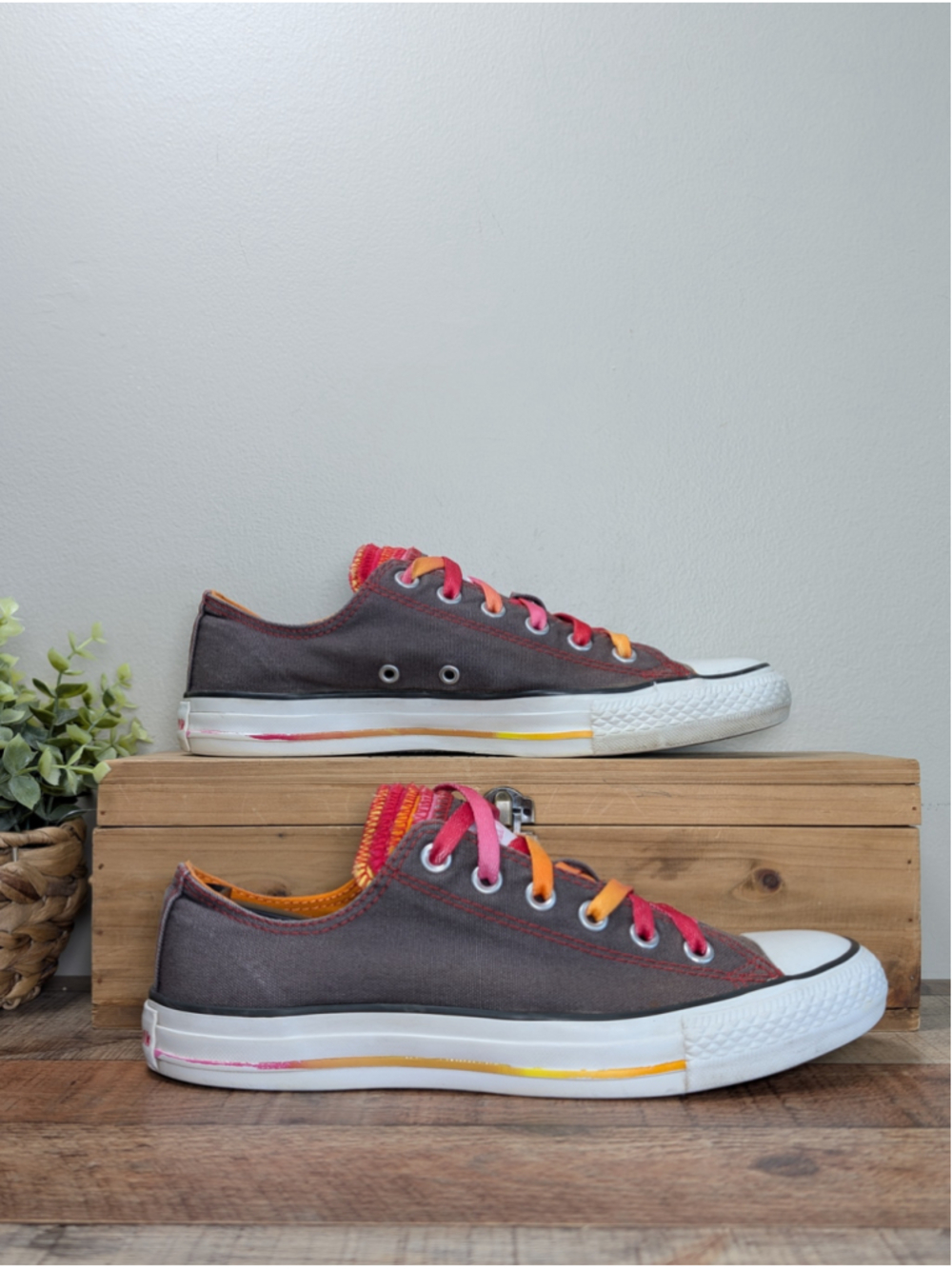 Converse 9 Multi Flip Layered Tongue Low Top Ox Brown Shoes Canvas Sneakers CTAS - Picture 1 of 14